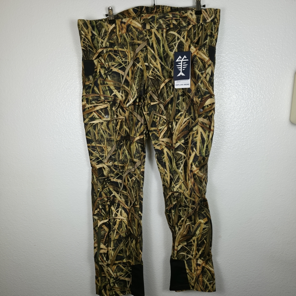 BASSDASH Walker Men's‎ Waterproof Hunting Pants Silent Fabric Size 38W/32L